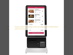 Touchscreen zelfbediening bestelling factuur betaling onafhankelijke zelfbedieningskiosk