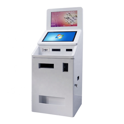 De dubbele Lezer van de de Scannerkaart van de het Schermgrootte QR Cash en Muntstuk het Uitdelen de Kioskmachine van de Self - servicebetaling ATM