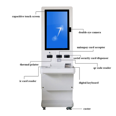 32 van de het Touche screenkaart van duimfoor de Bevindende van de de Automaatmachine van de het QR Codelezer Kiosk van Self Service Ticket