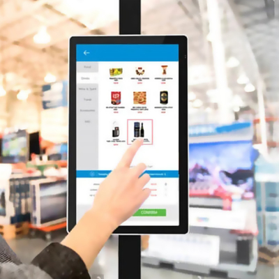 HD van de de Kioskluchthaven van de cameraself - service de Supermarktbetaling