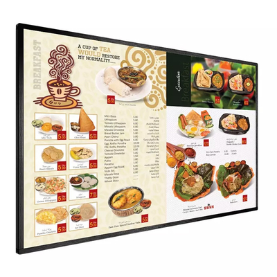 43 de duimmuur zette het Digitale Signage LCD van de Menuraad Vertoning Reclamescherm op