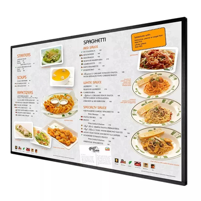 43 de duimmuur zette het Digitale Signage LCD van de Menuraad Vertoning Reclamescherm op