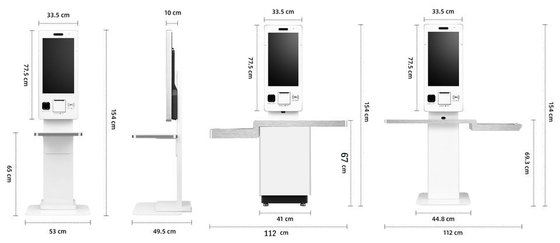 Pos van de de Kostenlast van de ordebetaling de Automaat van de Thermische Printerpayment kiosk ticket van het Kiosksysteem