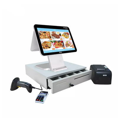 supermarkt Self Payment Kiosk Terminal 2 touchscreen voor kleine bedrijven