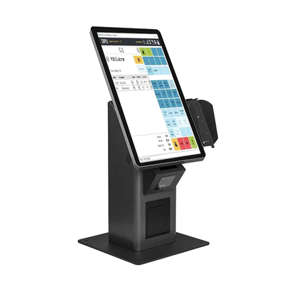 Zelfbediening Kiosk Bestelling Zelfbetaling Kiosk Met Touch Screen In Restaurant Geïnstalleerd