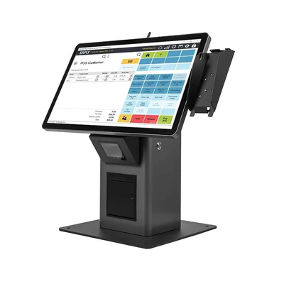 Zelfbediening Kiosk Bestelling Zelfbetaling Kiosk Met Touch Screen In Restaurant Geïnstalleerd