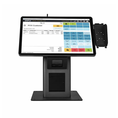 Zelfbediening Kiosk Bestelling Zelfbetaling Kiosk Met Touch Screen In Restaurant Geïnstalleerd
