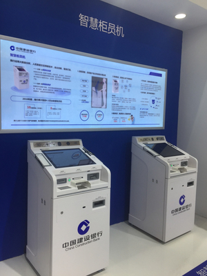 Kiosk van de de Muntuitwisseling van de 21,5 Duim de Slimme Bank voor Chequestorting