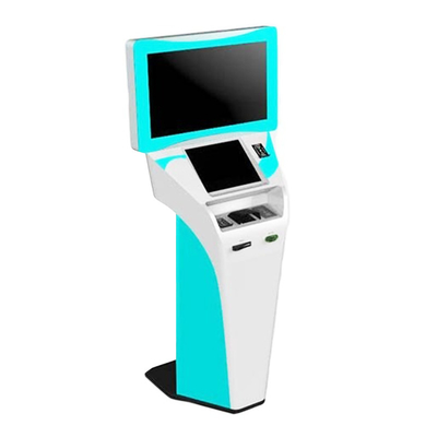 De Self - service die van de restaurantkoffie de Kiosk Dubbele Scherm opdracht geven van Kiosk tot het Openluchtipad