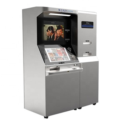 De dubbele van de de Stortingskiosk ATM van het het Schermcontante geld de Tellermachine voor Geldstorting trekt zich terug