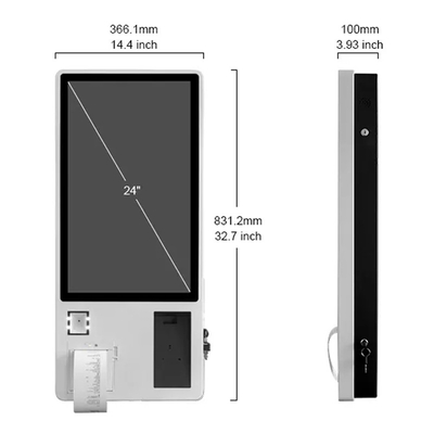 De Printer Machine Payment Terminal die van de touch screenself - service tot Kiosk opdracht geven