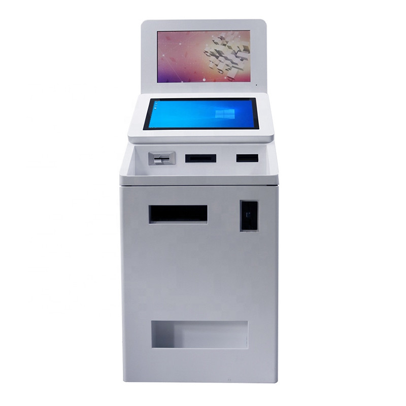 De dubbele Lezer van de de Scannerkaart van de het Schermgrootte QR Cash en Muntstuk het Uitdelen de Kioskmachine van de Self - servicebetaling ATM