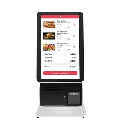 Touch screenzelfbediening die tot onafhankelijke de zelfbedieningskiosk opdracht geven van de rekeningsbetaling
